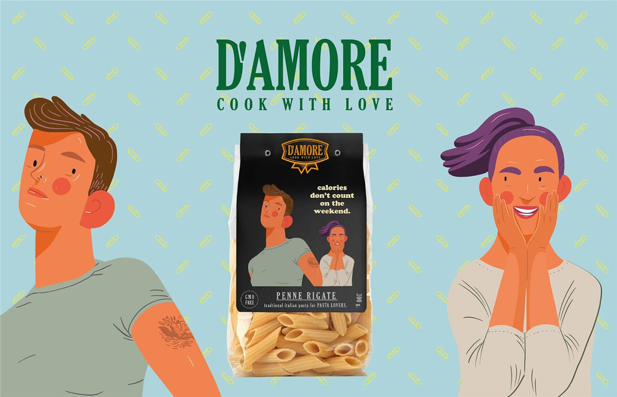 面條包裝創(chuàng)意圖片插畫營造氛圍(圖4)