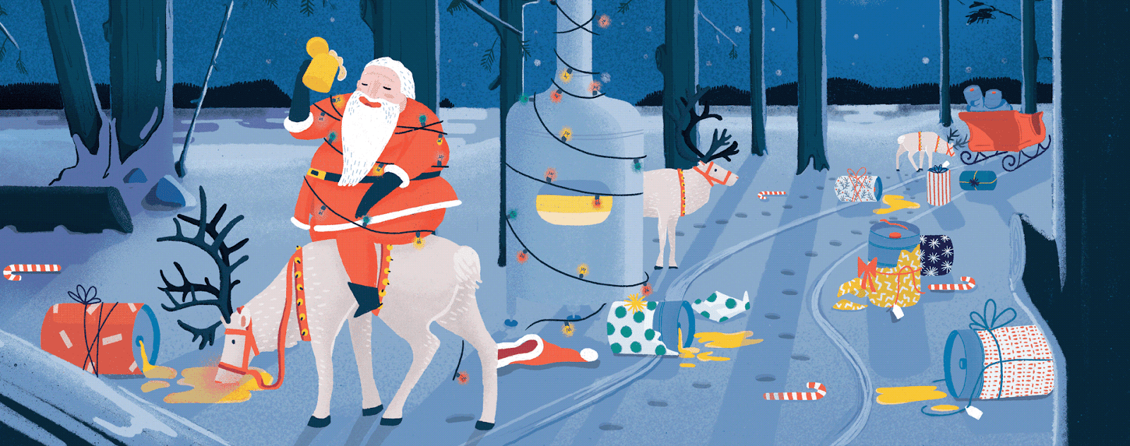 啤酒包裝設(shè)計每個插圖都具有獨特性(圖4)