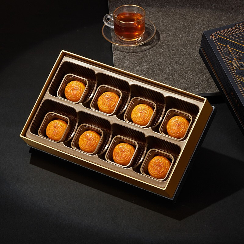 Huamei 華美 黑松露流心奶黃廣式月餅 400g 禮盒裝包裝禮盒產(chǎn)品包裝創(chuàng)意設(shè)計欣賞(圖5)