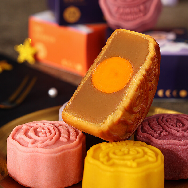 趣香 超級(jí)越月 廣式月餅 8餅5味 630g 禮盒裝包裝禮盒產(chǎn)品包裝創(chuàng)意設(shè)計(jì)欣賞(圖4)