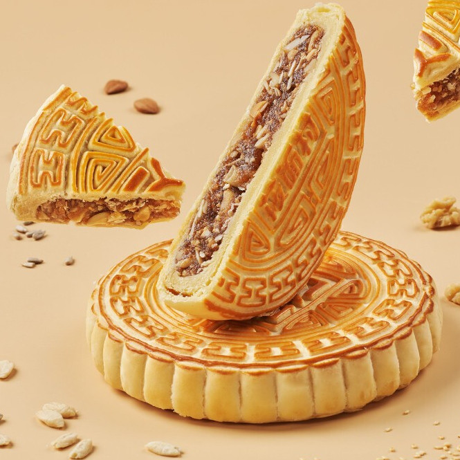 西貝莜面村 燕麥蘇式月餅 5餅5味 820g 禮盒裝包裝禮盒產(chǎn)品包裝創(chuàng)意設(shè)計(jì)欣賞(圖3)