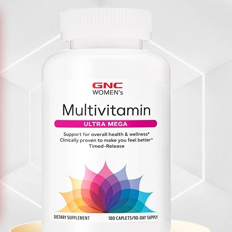 GNC 健安喜 女性維生素礦物質復合緩釋片 180片保健產品包裝創(chuàng)意設計欣賞(圖4)