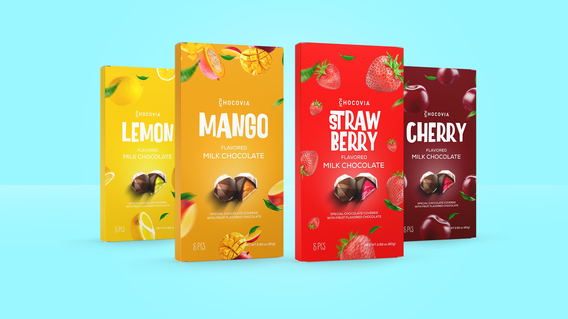 新穎的水果牛奶巧克力外包裝設(shè)計欣賞(圖1)