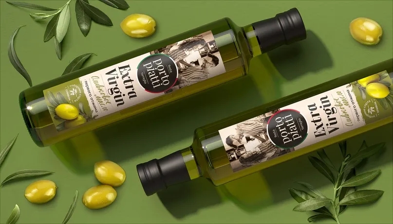 瓶裝特級初榨橄欖油包裝設(shè)計欣賞(圖1)