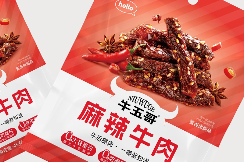 四喜案例“牛五哥”牛肉干：用包裝設(shè)計(jì)撬動(dòng)貨架競爭力，打造高復(fù)購零食品牌
