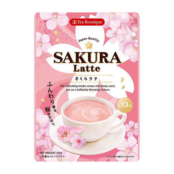 食品包裝設(shè)計(jì)欣賞速溶櫻花拿鐵綠茶中心包裝設(shè)計(jì)欣賞(圖1)