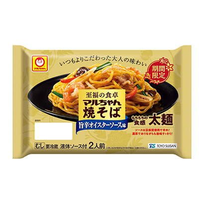 至福的餐桌馬爾醬炒面限時美味辣醬味東洋水產(chǎn)面類包裝設(shè)計(圖1)