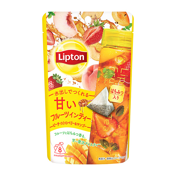 利普頓水果雙子茶蜜桃草莓芒果利普頓茶融合日本服務(wù)食品飲料包裝設(shè)計(jì)(圖1)