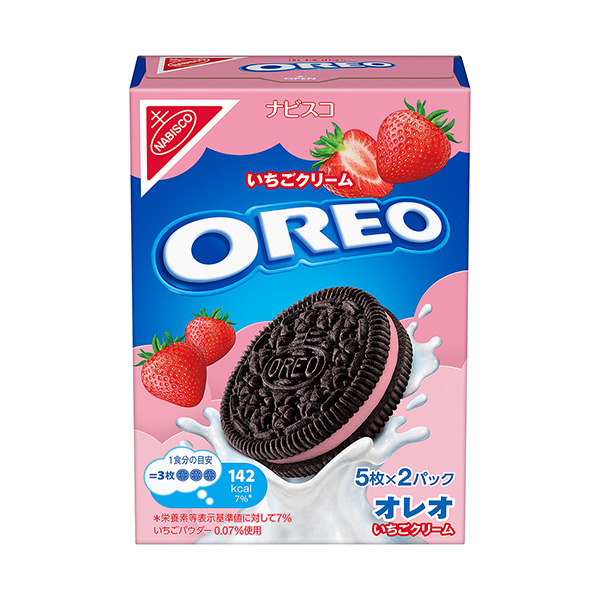 包裝設(shè)計欣賞奧利奧＜草莓奶油＞ (蒙德里斯日本) 2024年9月9日發(fā)售(圖1)